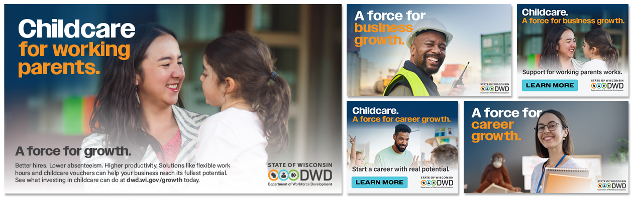 Sample ads of childcare for working parents.