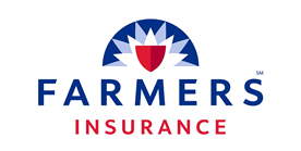 Farmer's Insurance logo and link to a district website