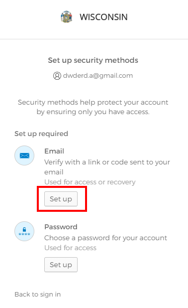 Step 1 to verify your email address