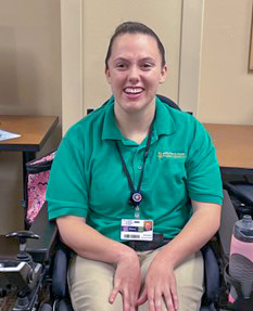 Grace Weyenberg is a new graduate from the Bellin Health/HSHS St. Vincent Project SEARCH site.