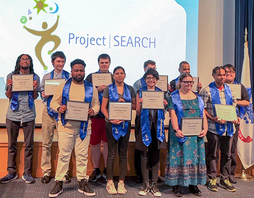 Eleven interns participating in Project SEARCH at UW Health and William S. Middleton Memorial Veterans Hospital in Madison graduated from the program on Friday, August 11, 2023.