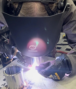 Zoe Zielinski, welding apprentice at SPX FLOW has completed five welding procedures for ASME work for both Groove Welds and Fillet Welds. Zoe passed all five procedures on the first attempt.