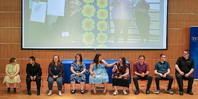 Project SEARCH graduates at Mayo Health Systems wait to receive their Project SEARCH graduation certificates on May 31, 2024.