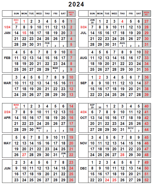 2024 UI Calendar