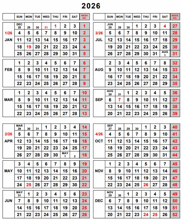 2026 UI Calendar