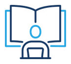 Icon of person reading a book